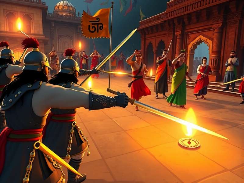 Rashtrakuta Regents battle scene with historical Indian warriors